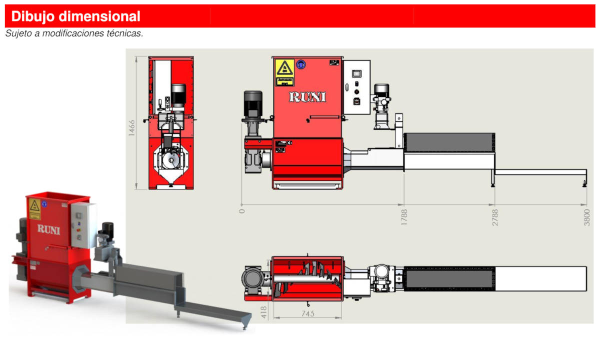 Compactación de poliestireno Runi SK 200M