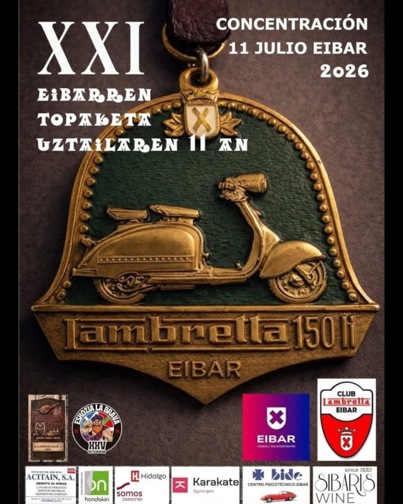 Cartel XXI Concentración Club Lambretta Eibar